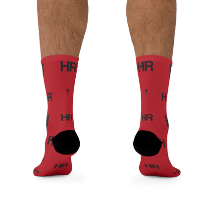 Red Recycled Poly Socks