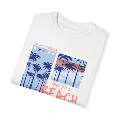 California Paradise Beach Unisex Garment-Dyed T-Shirt